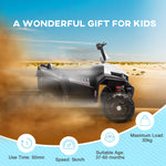 12v Kids Electric Quad Bike W/ Spring Suspension, Forward, Backward | White