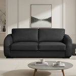 Brandon Bonded Leather 3 Seat Sofa | Black