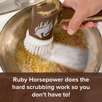 Horsepower Handheld Portable Rechargeable Power Scrubber | Brown