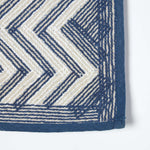 Chevron Pattern Cotton Bathmat | 50 x 80cm | Blue & White