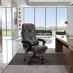 Pu Leather Massage Office Chair 6 Vibration | Brown