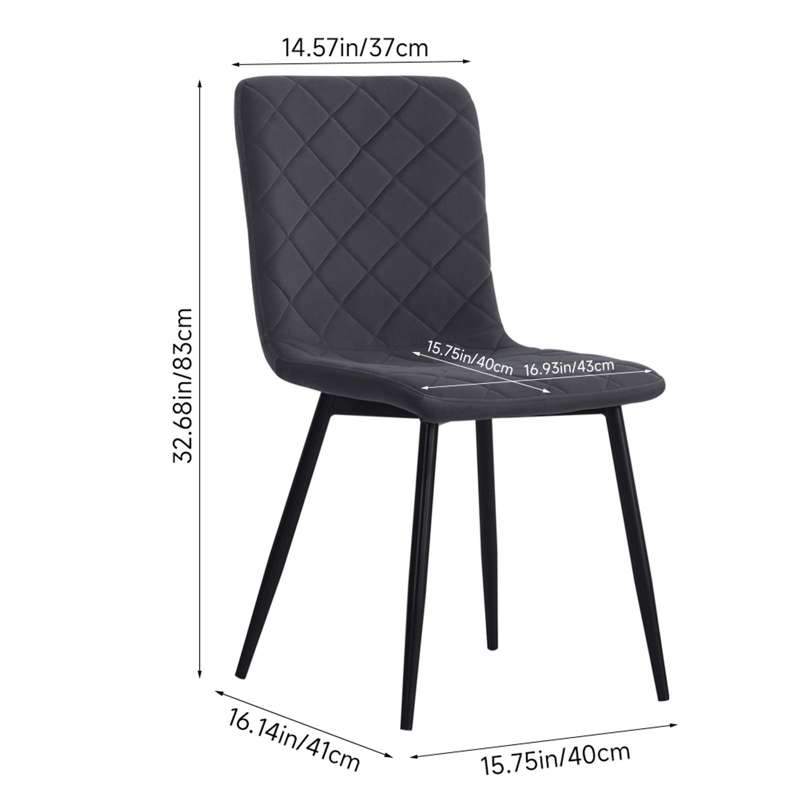 Breeins Set Of 4 Velvet Upholstered Dining Chairs