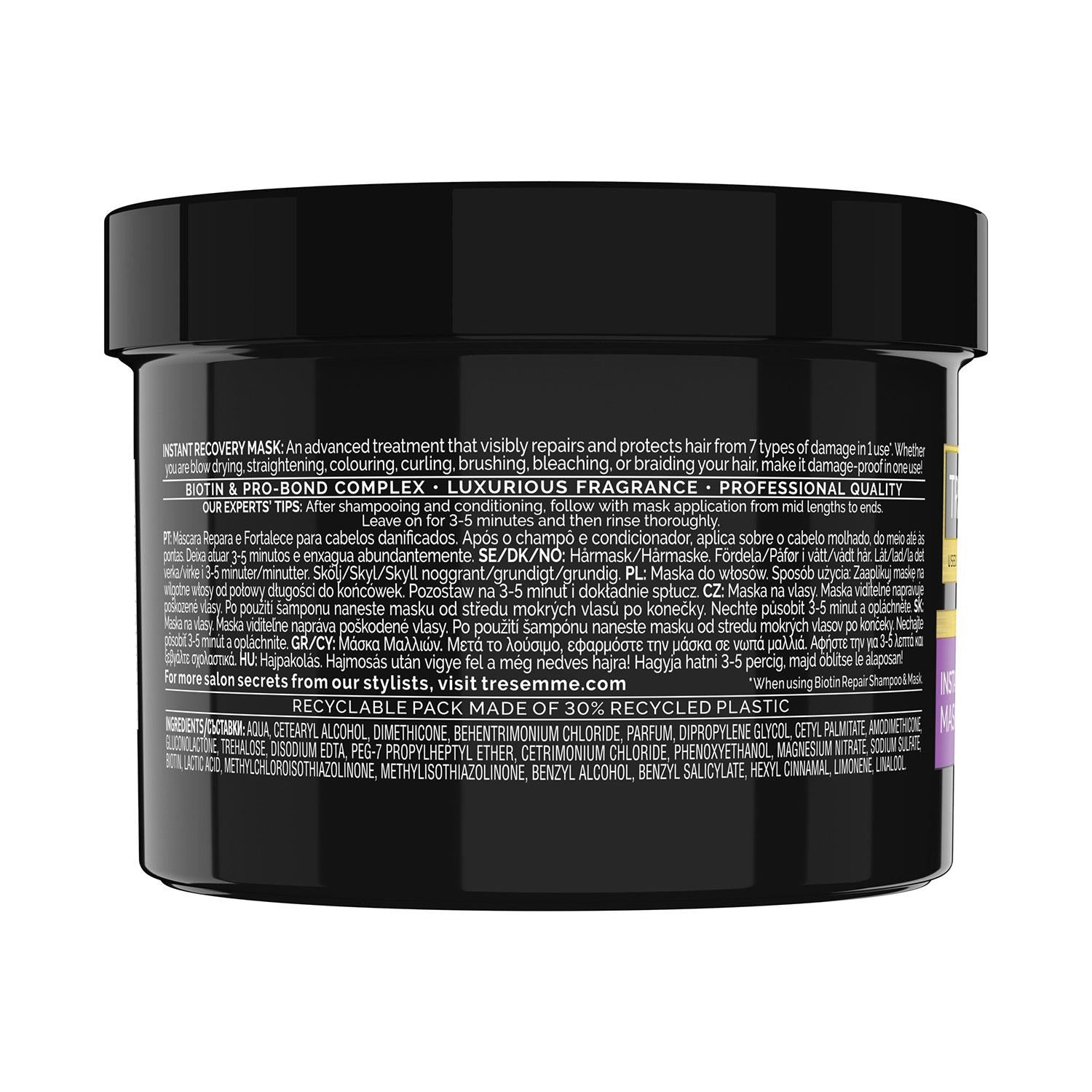 Biotin Repair Instant Recovery Mask With Biotin & Pro-bond, 6x Of 440ml