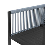 5 Pieces Patio Dining Set Table And Chairs Dark Grey