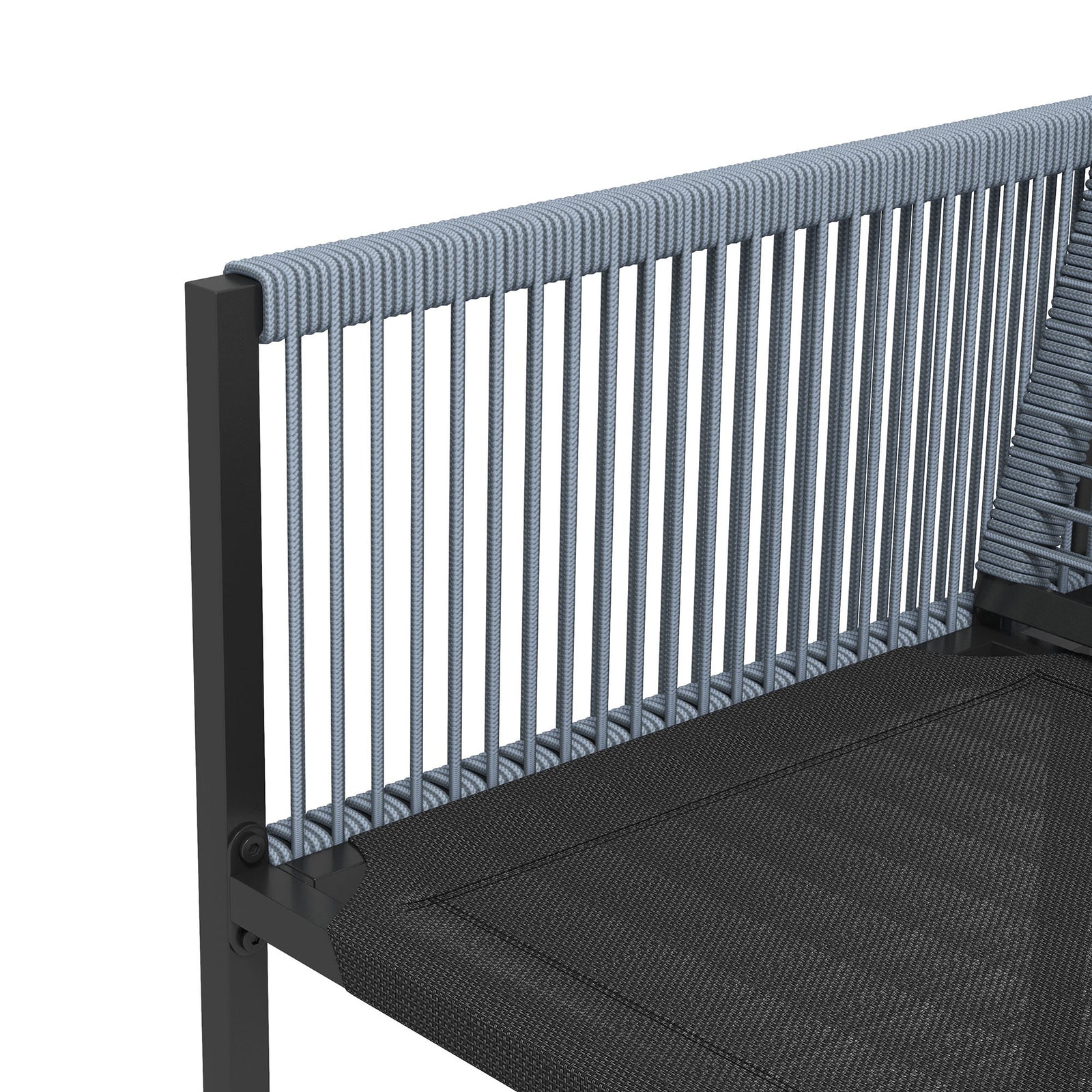 5 Pieces Patio Dining Set Table And Chairs Dark Grey