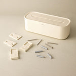 Bathroom Organiser Storage Box Freestanding Alife Collection | Light Grey