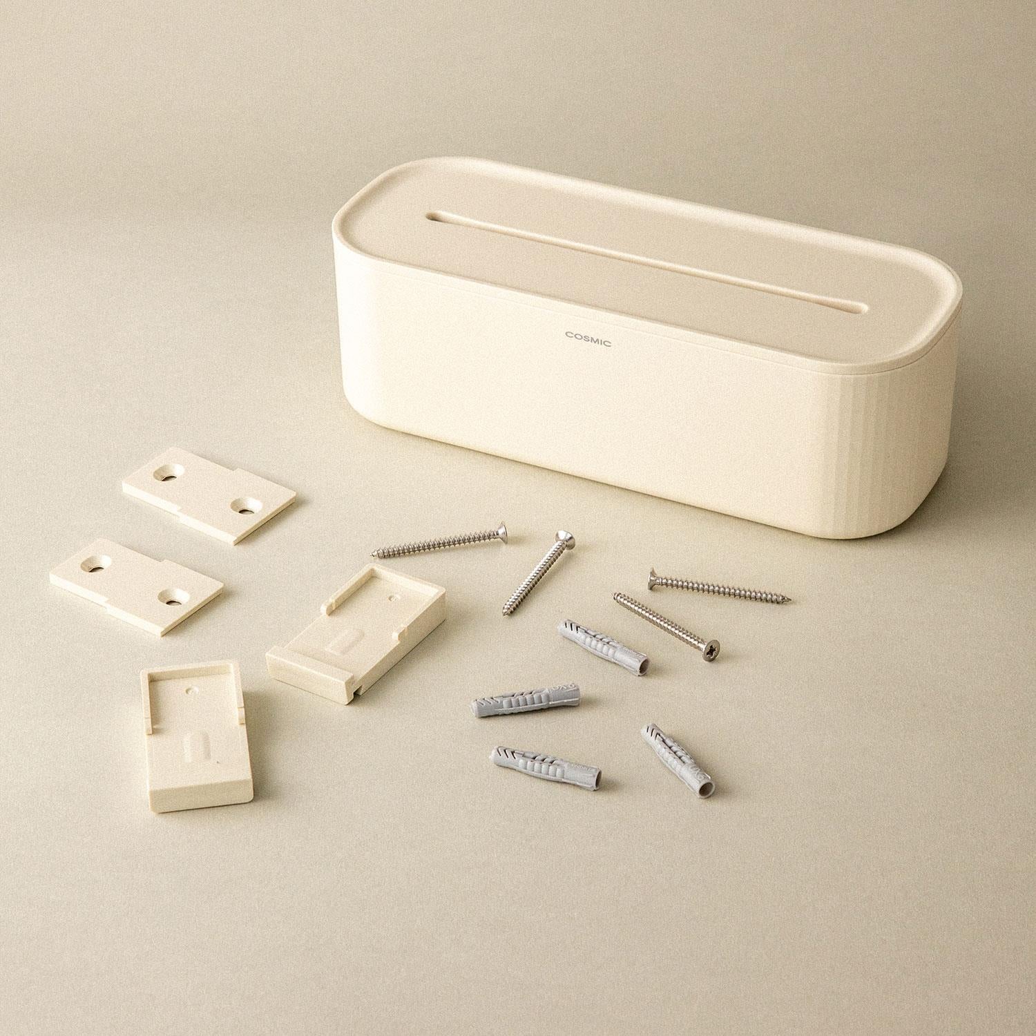 Bathroom Organiser Storage Box Freestanding Alife Collection | Light Grey