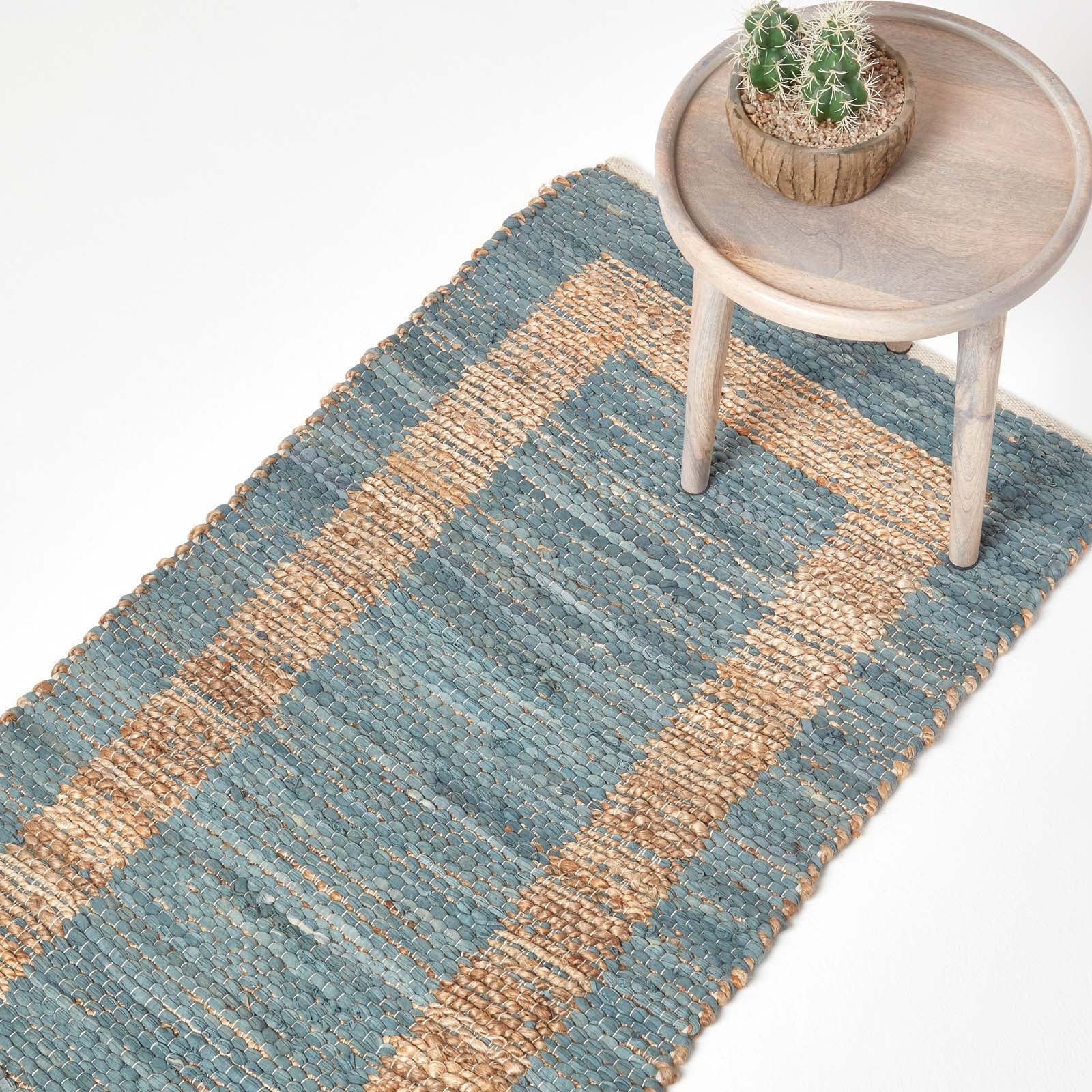 Veranda Grey And Nude Hemp Chindi Rug | 200cm | Grey