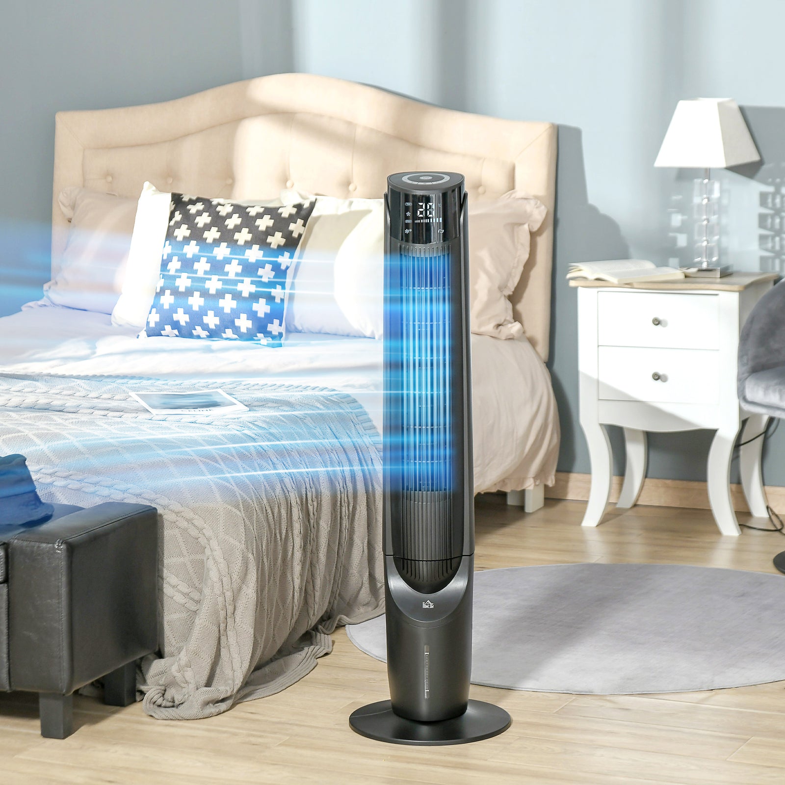 Quiet Air Cooler, Home Evaporative Ice Cooling Tower Fan
