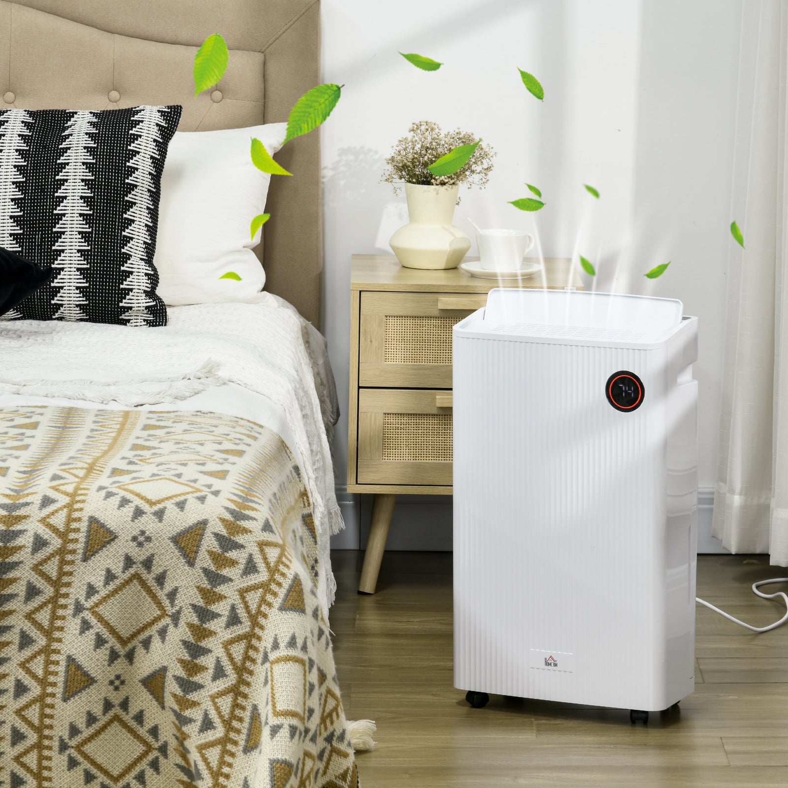 16l Per Day Quiet Air Dehumidifier With Purifier Uvc Timer | One Size | White