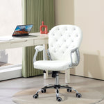Pu Diamante Padded Office Chair | White