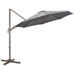 3m Garden Roma Parasol W/ Base | Dark Gray