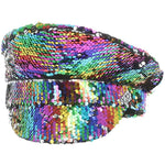 Sequin Captains Hat, Rainbow