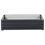 216l Raised Garden Bed Steel Planter Box | Dark Gray