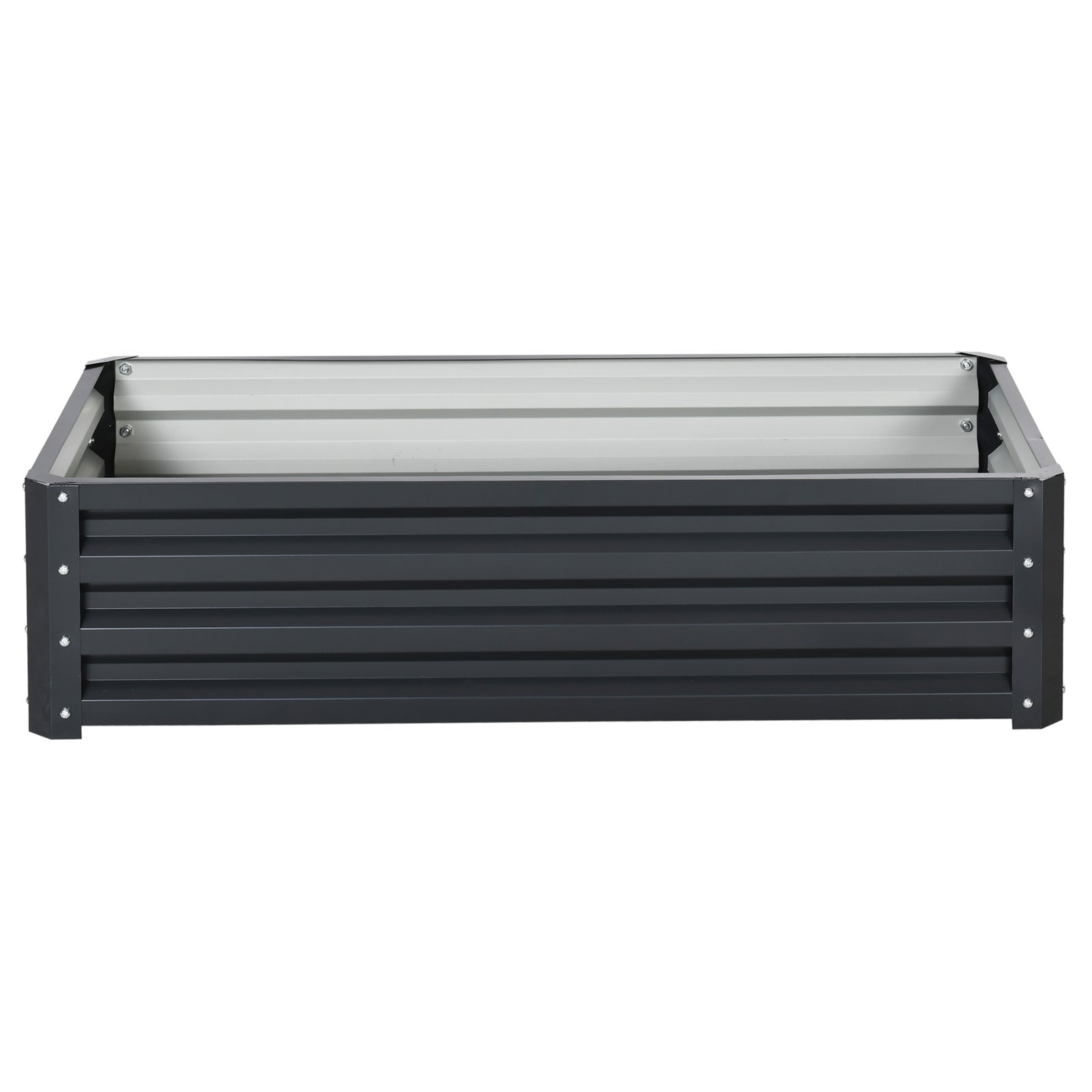 216l Raised Garden Bed Steel Planter Box | Dark Gray