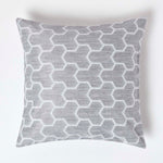Geometric Jacquard Cushion Cover | 60cm x 60cm | Light Grey
