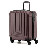 56x45x25cm Large Cabin Carry On Case - Overhead Luggage Suitcase - 4 Spinner Wheels - Abs Hard Shell Cabin Bag | Cabin | Burgundy