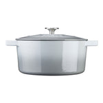 Cast Iron Casserole Dish 26cm Oven Proof Pan & Lid | 26cm | Gray