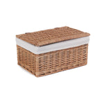 Wicker Light Steamed Cotton Lined Storage Basket | Set-of-3 | Brown