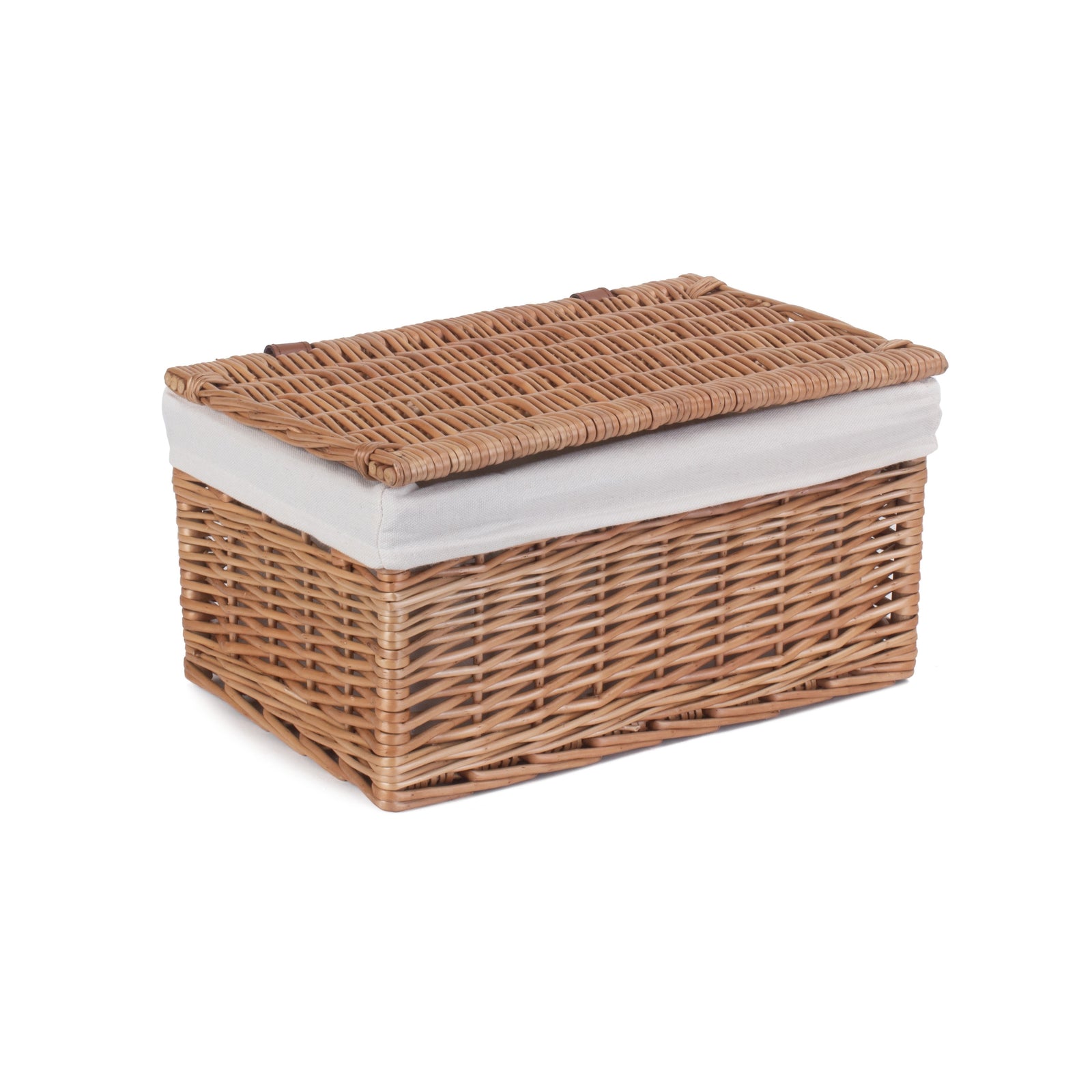 Wicker Light Steamed Cotton Lined Storage Basket | Set-of-3 | Brown