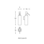 Soap Dispenser, 125ml Capacity Black Matt Wall-mounted Collection Metric