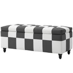 114 X 47 X 47cm Velvet Storage Ottoman, Button-tufted Footstool Box