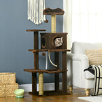 Cat Tree For Indoor Cats, Modern Cat Tower With Scratching Posts, House