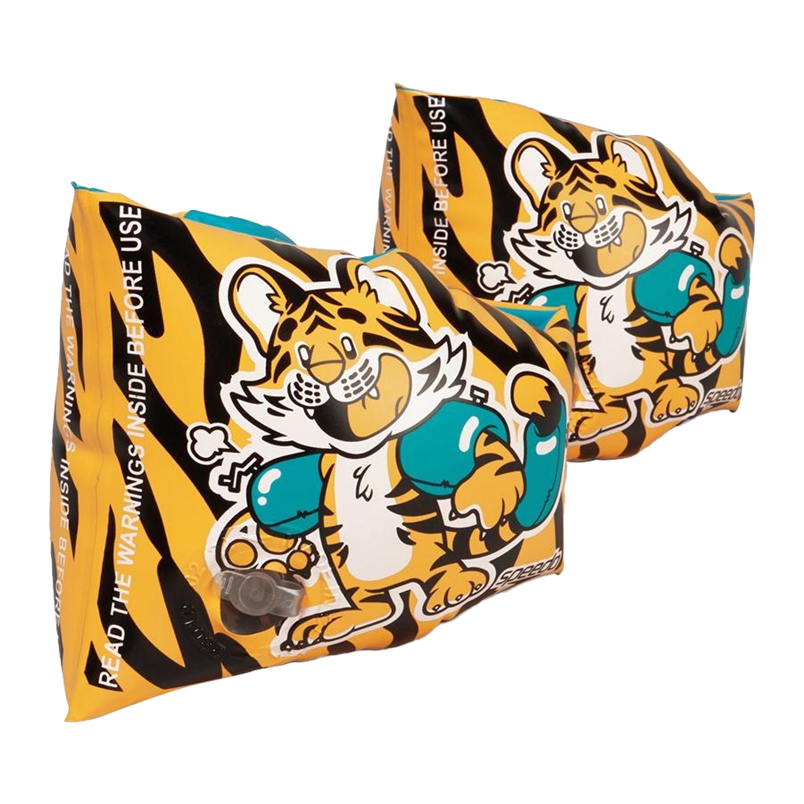 Childrens/kids Tiger Swimming Armbands | 2-6 Years | Orange
