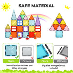 100pcs Magnetic Tiles Building Blocks Kids Educational Construction Toys | Multi Colour