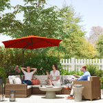 3m Cantilever Parasol W/ Waterproof Cover | Orange