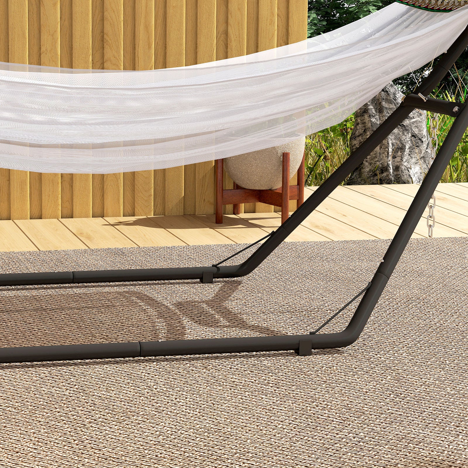 9ft Hammock Stand Adjustable With Non-slip Feet, 250 Kg Capacity