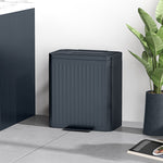 2 X 20l Double Rubbish Bin, Pedal Bin With Soft-close Lid