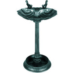 81cm Tall Bird Bath W/ 2 Decorative Birds For Garden | Green