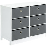 Chests Of Drawer Fabric Dresser Storage Cabinet W/ 6 Drawers