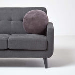 Luxury Velvet Round Cushion | 40cm x 40cm | Dark Grey