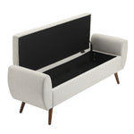 Breeins Linen Upholstered Storage Bench