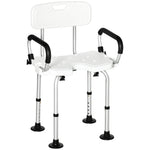 Adjustable Shower Stool With Suction Foot Pads For Elderly