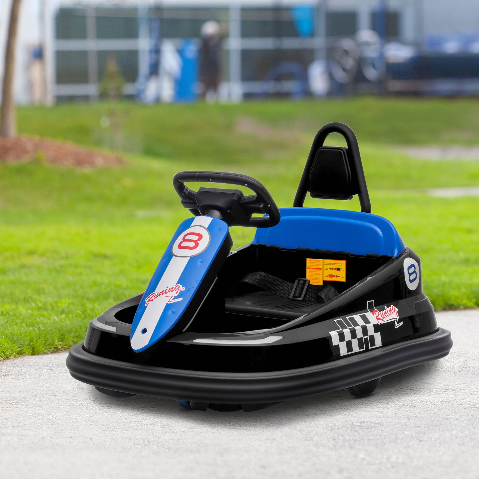 6v Kids Bumper Car, 360° Rotation Waltz Car W/ 2 Speeds | Black