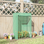 100x50x150cm Greenhouse Pe Cover W/ Roll-up Door - Green