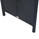 6 Pcs Patio Wicker Dining Set Rattan Chair Stool Table Set | Black