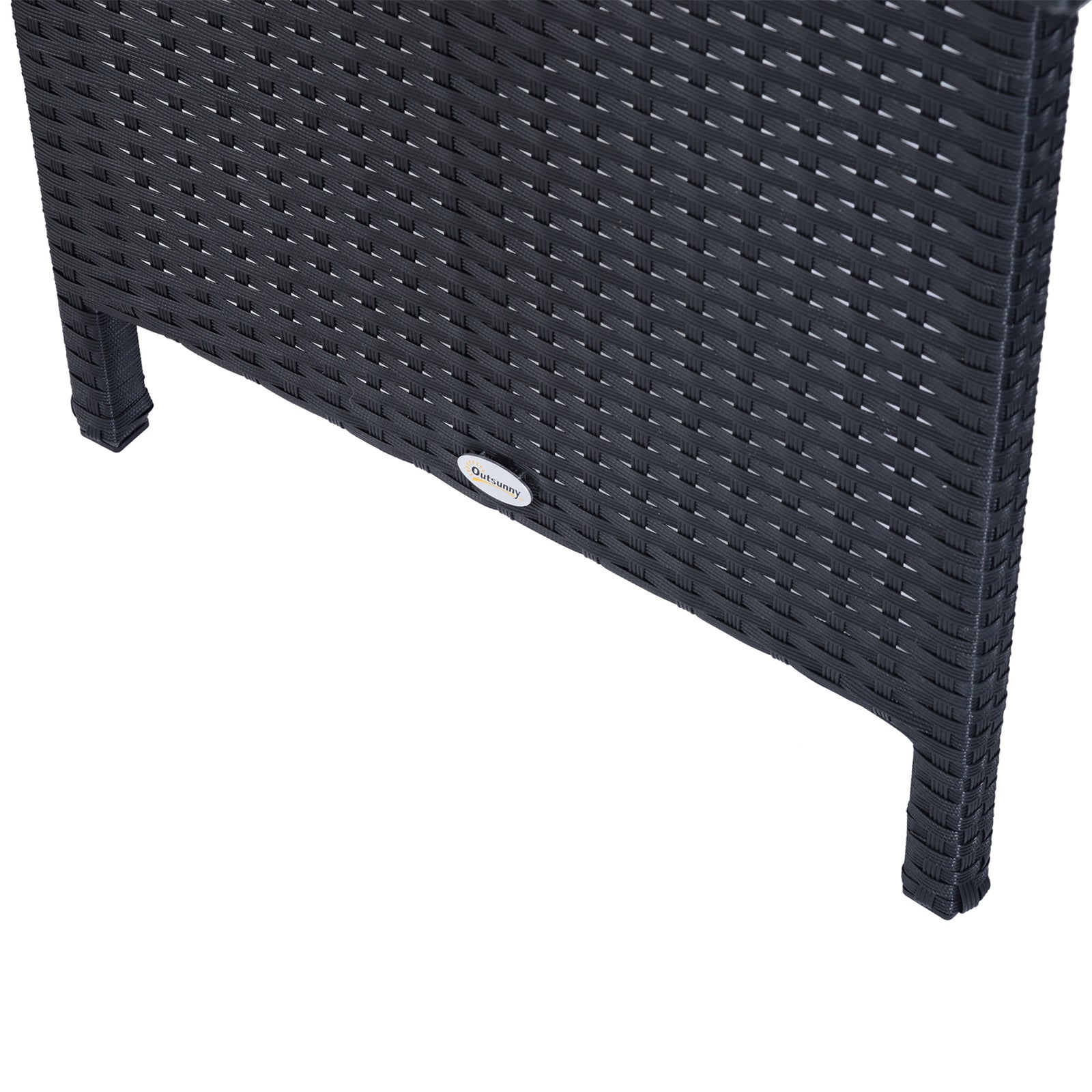 6 Pcs Patio Wicker Dining Set Rattan Chair Stool Table Set | Black