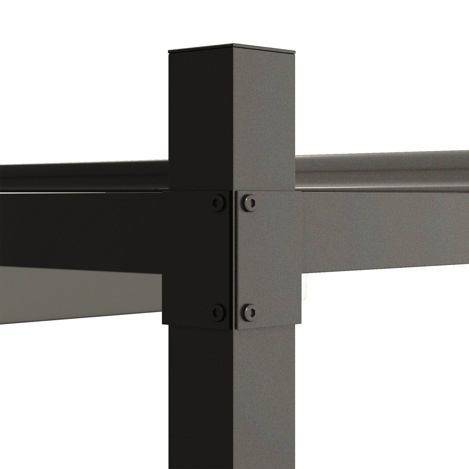 3x3m Pergola With Roof, 80mm Column, Grey