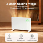 Electric Radiator 2000w Panel Heater Wall Mounted Freestanding | White