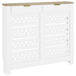Heater Cover With Flip Drawer And Top Shelf 108 X 19 X 95.5 Cm White
