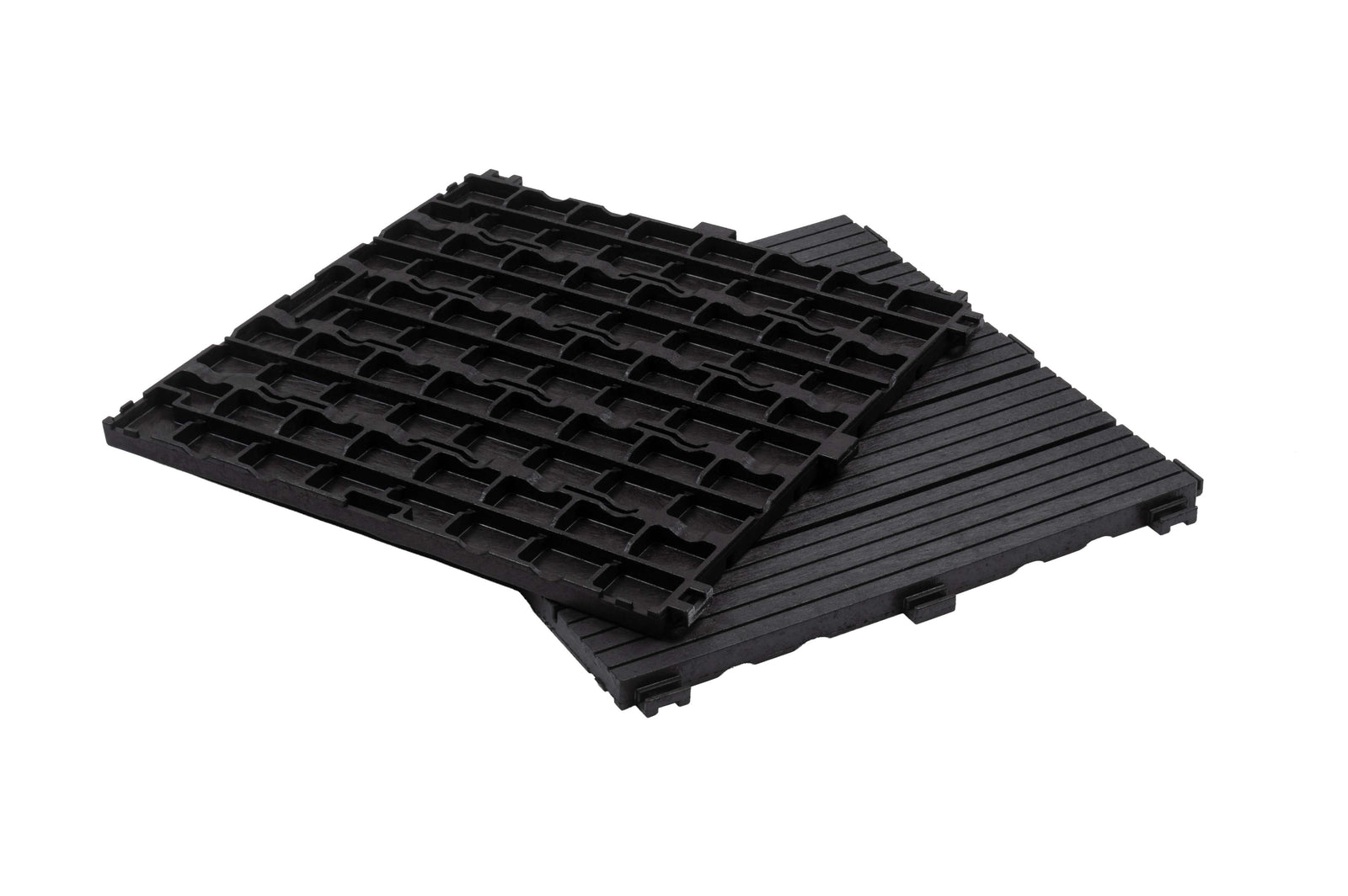 Pack Of 10 Cosmo Garden Patio Cosmopolitan Interlocking Decking Tiles | Dark Grey