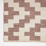 Malina Brown & Natural Kilim Cotton Rug | 200cm | Natural