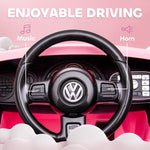 Volkswagen Beetle Licensed 12v Ride On Car W/ Remote Control | Pink