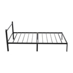 Breeins Black Metal Single Bed Frame With Headboard