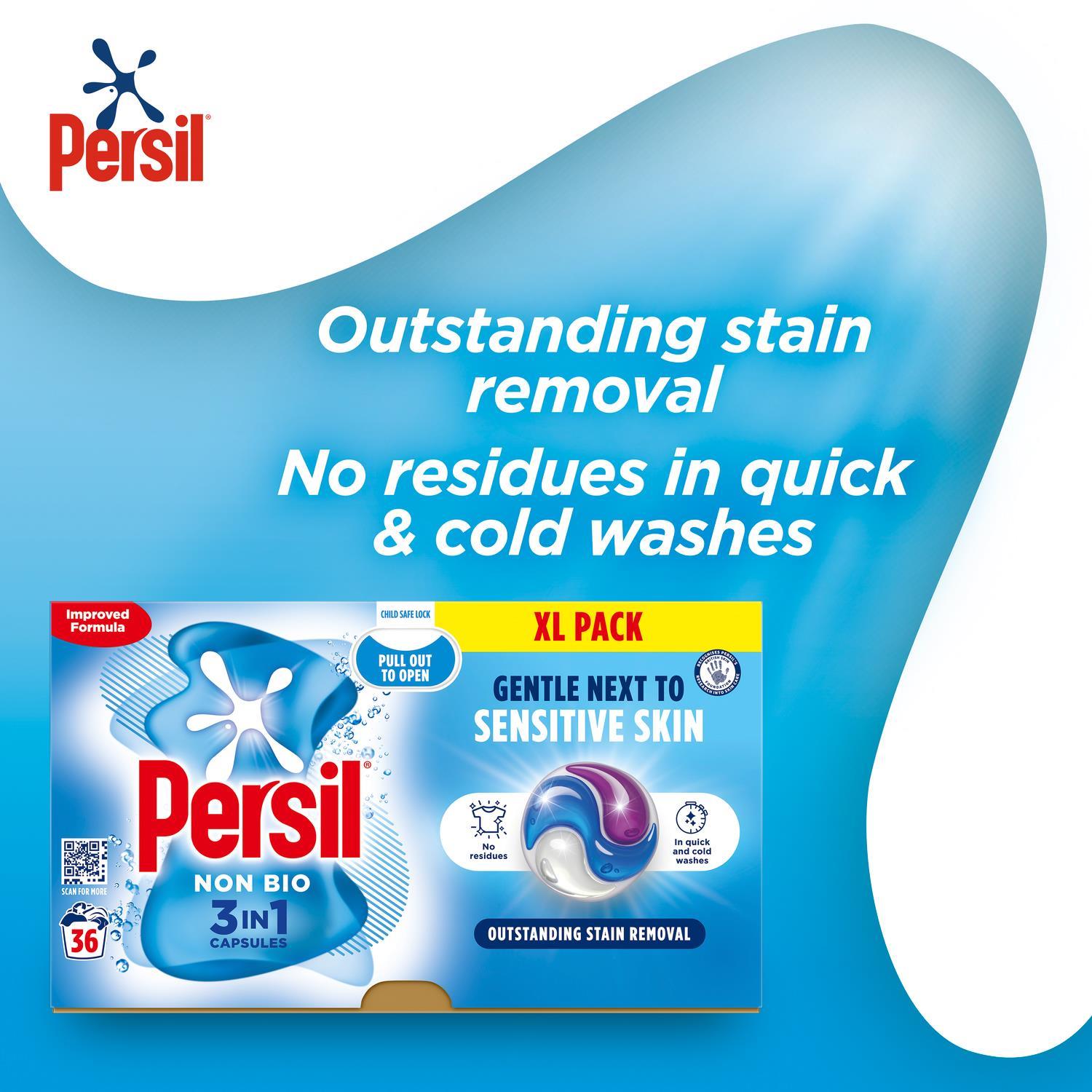 Xl 3 In 1 Washing Capsules Non Bio Stain Removal 36 Washes | Set of 4