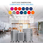 Set Of 3 Aluminium Frame/ABS Body Outer Cabin Carry & Check In Hold Luggage. Overhead Cabin Bag + Medium & Large Check-in Hold Suitcases | Set-of-3 | Silver